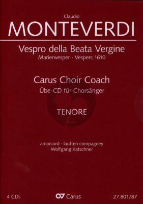 Monteverdi Vespro della Beata Vergine (Marienvespers 1610) Tenor Chorstimme MP3-CD' (Soli-Choir-Orch.) (Carus Choir Coach)