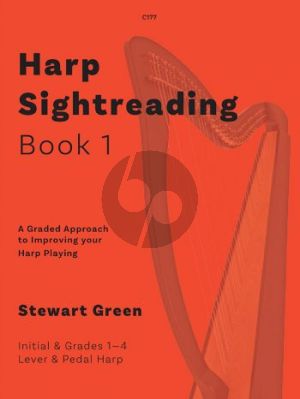 Green Harp Sightreading Book 1 Suitable for Lever and Pedal Harp Initial to Grade 4