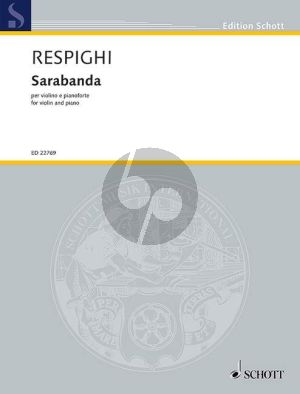 Respighi Sarabanda Op.15a Violine-Klavier (ed. Emy Bernecoli & Elia Andrea Corazza)