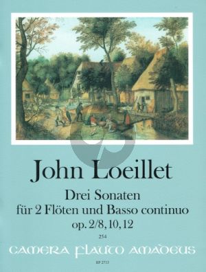 Loeillet 3 Sonaten Op. 2 No.8-10-12 2 Flöten-Bc (Part./Stimmen) (Morgan/Kostujak)