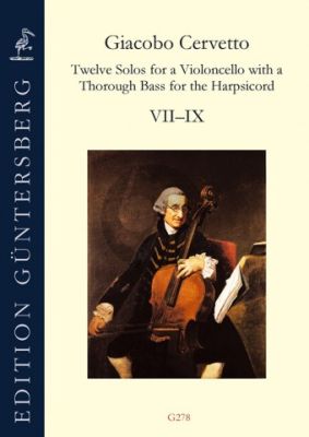 Cervetto Twelve Solos for a Violoncello with a Thorough Bass for the Harpsicord Op.2 Vol.3 (No.7-9) (edited by von Zadow)