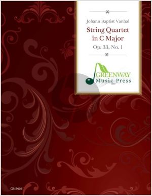Vanhal String Quartet C-Major Op.33 No.1 (Score/Parts) (edited by David C. Birchler)