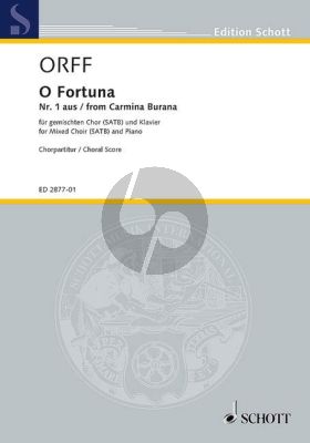 Orff O Fortuna (No.1 of Carmina Burana) SATB-Piano (lat.)