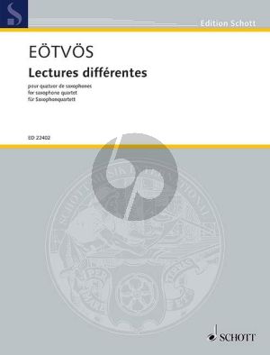 Eotvos Lectures différentes 4 Saxophones (SATB) (Score/Parts)