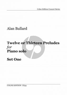 Bullard Twelve or Thirteen Preludes Set One Piano solo