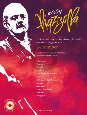 Easy Piazzolla for Trumpet (12 Favorite Pieces) (Bk-Cd) (transcr. by Alessandro Cerino) (Curci)