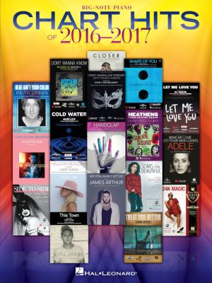 Chart Hits of 2016-2017 Big Note Piano