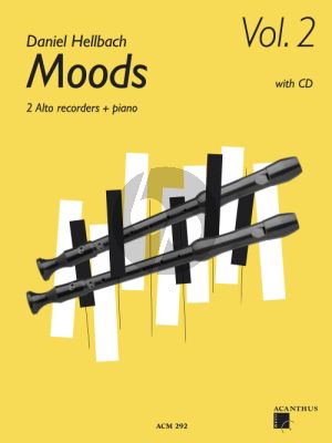 Hellbach Moods Vol.2 2 Alto Recorders-Piano (BK-CD)