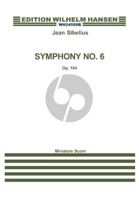 Sibelius Symphony No.6 Op.104 Study Score