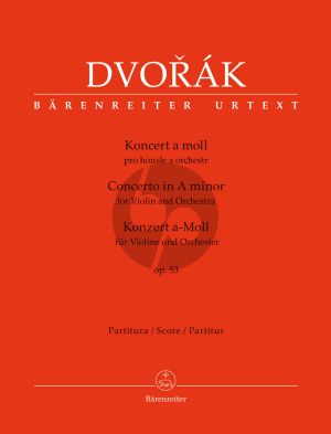 Dvorak Concerto a-minor Op.53 Violin-Orchestra Full Score (edited by Iacopo Cividini) (Barenreiter-Urtext)