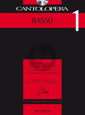 Cantolopera 1: Basso Voice-Piano (Bk-Cd)