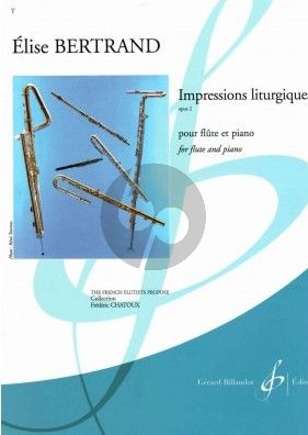 Bertrand Impressions Liturgiques Op.2 Flute-Piano