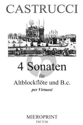 Castrucci 4 Sonaten Altblockflöte-Bc (Partitur/Stimmen) (Bc ausgesetzt) (Winfried Michel)