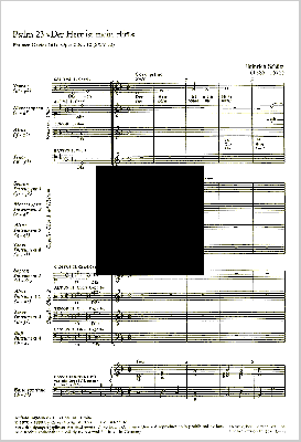 Schutz Der Herr ist mein Hirt SWV33 (aus Psalmen Davids) Fav SMsAT, Cap SATB Cb, Orgel Partitur