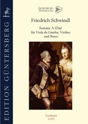 Schwindl Sonata A-major Viola da Gamba-Violin and Basso (Score/Parts) (edited by Fritzsch and von Zadow)