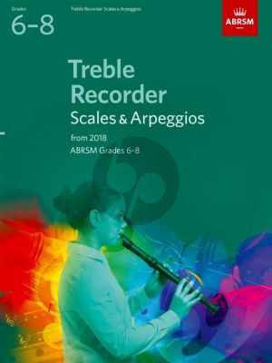 Treble Recorder Scales & Arpeggios, ABRSM Grades 6–8 for 2018
