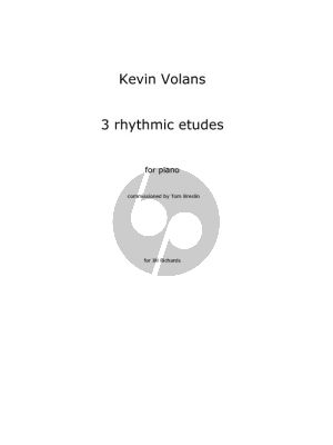 Volans 3 Rhytmic Etudes for Piano