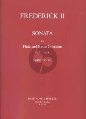 Grosse Sonata C-Major Spitta No.40 Flute-Bc (edited by Mary Oleskiewicz) (cont. David Schulenberg)