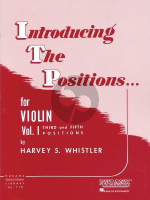Whistler Introducing the Positions Vol.1 Violin (Third and Fifth Position)