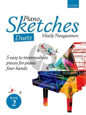 Neugasimov Piano Sketches Duets Book 2 5 Easy to Intermediate Pieces for Piano 4 hds.