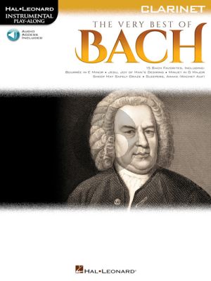 The Very Best of Bach Instrumental Play-Along Clarinet Book with Audio online)