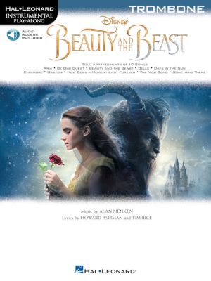 Menken Beauty and the Beast Instrumental Play-Along Trombone (Book with Online Audio)