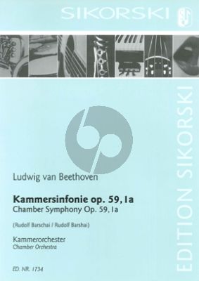 Beethoven Kammersinfonie nach Op.59.1 Kammerorchester (arr. Rudolf Barschai) Studienpartitur