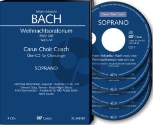 Bach Weihnachtsoratorium Kantaten I-VI. Alt Chorstimme 3 CD's (Carus Choir Coach)