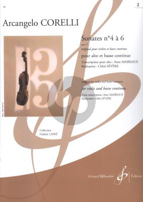 Corelli Sonates Op.5 Vol.2 (No.4-6) Viola-Bc (transcr. Anne Maireaux) (Bc par Chloe Sévère)