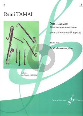 Tamai Sur Mesure (Pièces Pour Commencer en Duo) Vol.2 Clarinette-Piano (easy) (grade2-3)