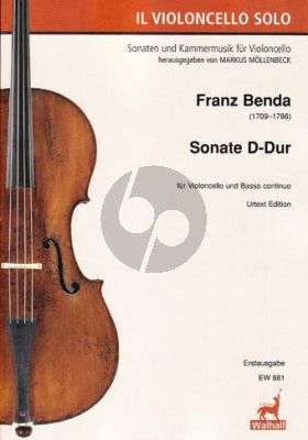 Benda Sonate D-dur Violoncello-Bc. (ed. Markus Möllenbeck)