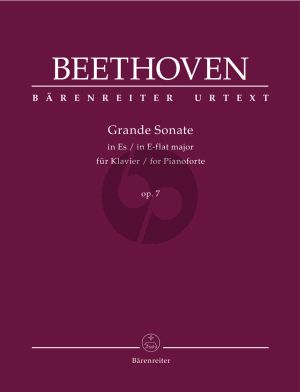 Beethoven Grande Sonate for Pianoforte E-flat major Op.7 (edited by Jonathan Del Mar) (Barenreiter-Urtext)