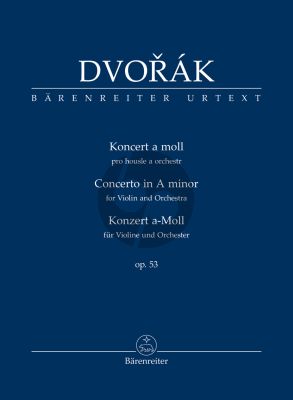Dvorak Concerto a-minor Op.53 Violin-Orchestra Study Score (edited by Iacopo Cividini) (Barenreiter-Urtext)