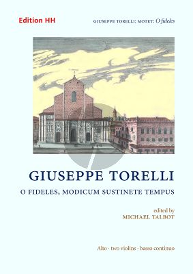 Torelli O fideles, modicum sustinete tempus (Motet) Alto Voice-2 Violins-Bc (Score/Parts) (edited by Michael Talbot)