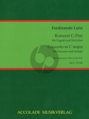 Lizio Konzert C-dur Fagott-Streicher-Bc (KA) (ed. Bodo Koenigsbeck)