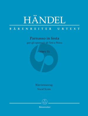 Handel Parnasso in festa per gli sponsali di Teti e Peleo HWV 73 Soli-Chor-Orchester Klavierauszug