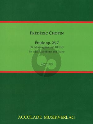 Chopin Etude Op.25 No.7 Altsaxophon-Klavier (arr. von Eugen Orkin nach Alexander Glasunow)