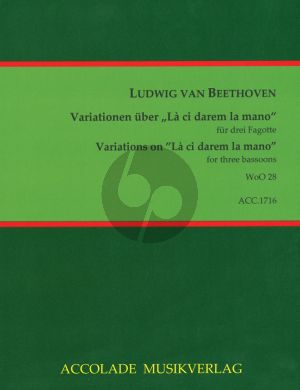 Beethoven Variationen über "la ci darem la mano" für 3 Fagotte (Partitur/Stimmen) (transcr. Jean-Christophe Dassonville)