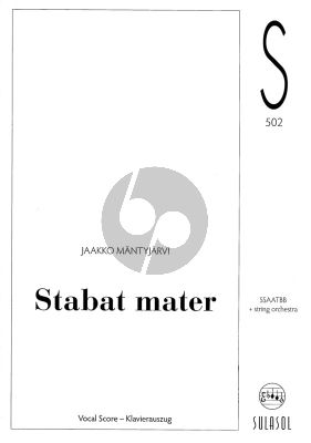 Mantyjarvi Stabat Mater Dolorosa SSATBB-String Orchestra Vocal Score