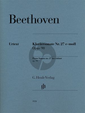 Beethoven Sonate e-moll Op.90 (No.27) Klavier (ed. Murray Perahia und Norbert Gertsch) (Henle-Urtext)