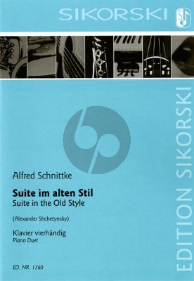 Schnittke Suite im alten Stil für Klavier zu vier Händen (transcr. Alexander Shchetynsky)