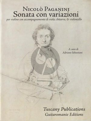 Paganini Sonata con variazioni Violin-Viola-Guitar and Violoncello (Score/Parts) (edited by Adriano Sebastiani)