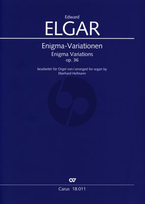 Elgar Enigma-Variationen Op.36 Auswahl fur Orgel (arr. Eberhard Hofmann)