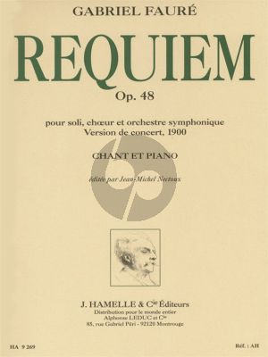 Faure Requiem Op. 48 Soli-Choir-Orchestra Vocal Score ( 1900 Version) (Jean-Michel Nectoux)