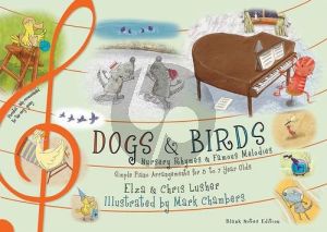 Lusher Dogs & Birds Nursery Rhymes / Famous Melodies (blank notes edition)