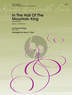 Grieg In The Hall Of The Mountain King (from Peer Gynt) 2 Trumpets, Horn in F, Trombone and Tuba (Score/Parts)