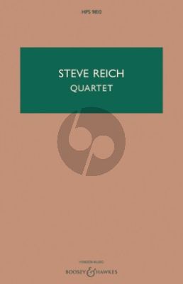 Reich Quartet 2 Vibraphones and 2 Pianos Study Score