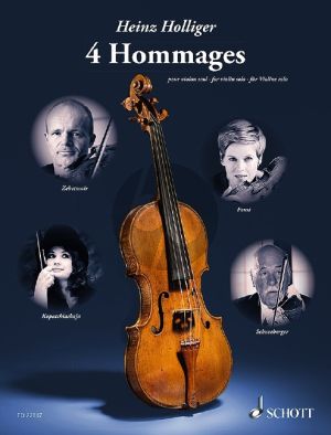 Holliger 4 Hommages Violin solo