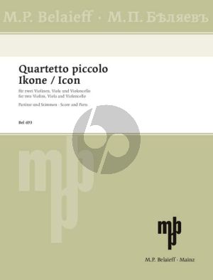 Silvestrov Quartetto Piccolo - Icon 2 Violins-Viola-Violoncello (Score/Parts)