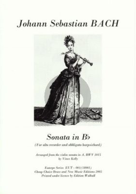 Bach Sonate IV B-dur BWV 1015 Altblockflöte-Cembalo (Vince Kelly)